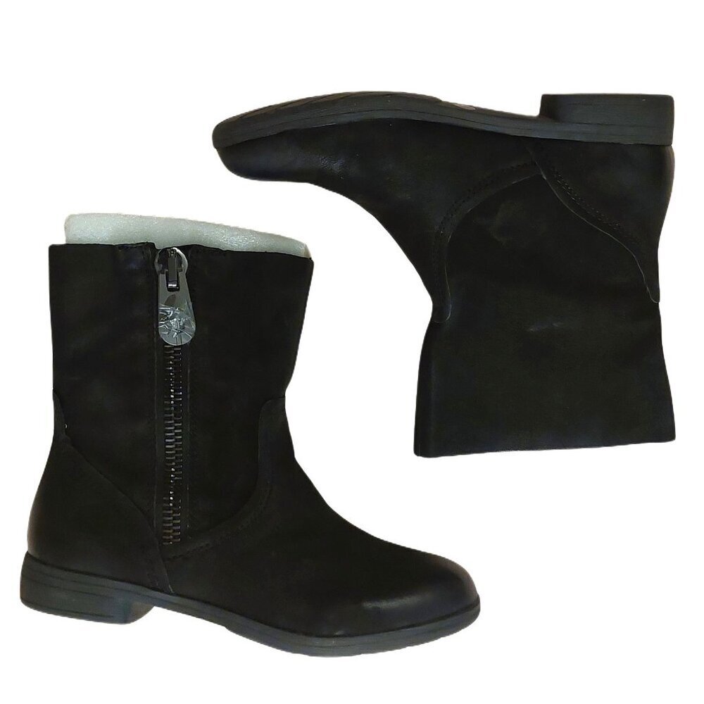 BCBGeneration Black Goat Suede Leather Moto Boots $185 - Picture 3 of 8